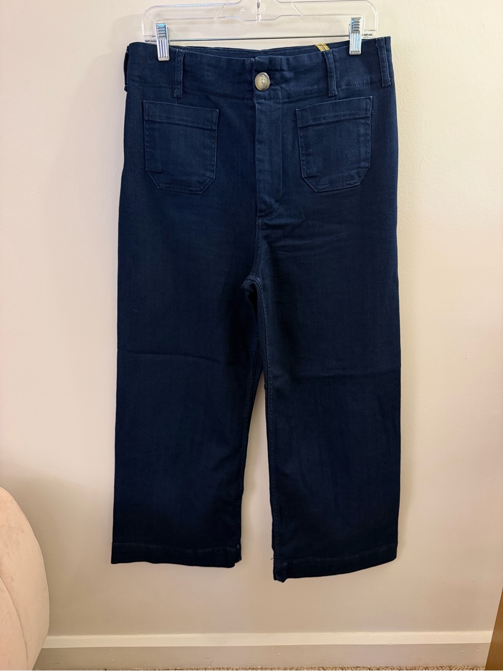 Anthropologie Maeve The Colette High Rise Wide Leg dark wash denim jeans